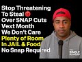 🚨 Stop threatening to steal if your benefits get cut — crime is not a protest 😤🛒