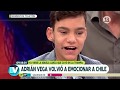 Adrián Vega emocionó a todos en el estudio | Bienvenidos