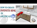 INFINITE SINK IN ARCHICAD #archicad #interiordesigner #sink #infinite