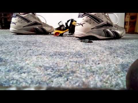 football cleats crush old truck