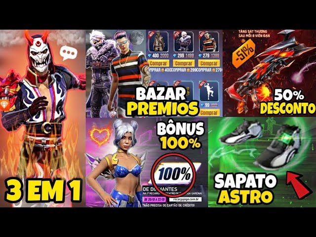 CODIGUIN INFINITO, SKINS MUNDIAL FF? PUNHO 3EM1, CAMISAS DE TIME E  DESCONTO, NOVIDADES FREE FIRE 