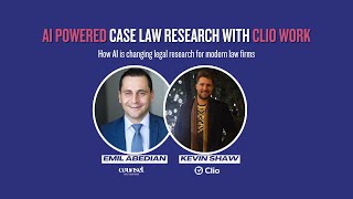 AI Powered Case Law Research with Clio Work