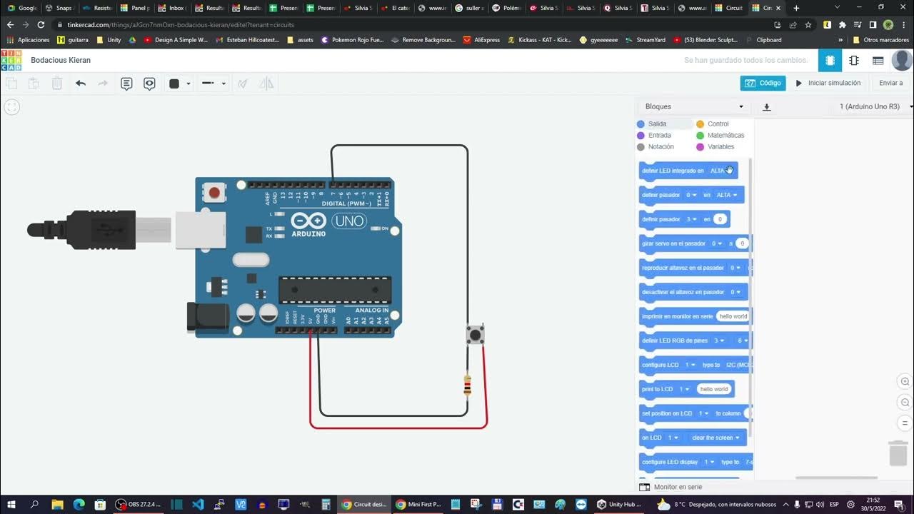 Utilizando un pulsador en Arduino - Pull down - YouTube