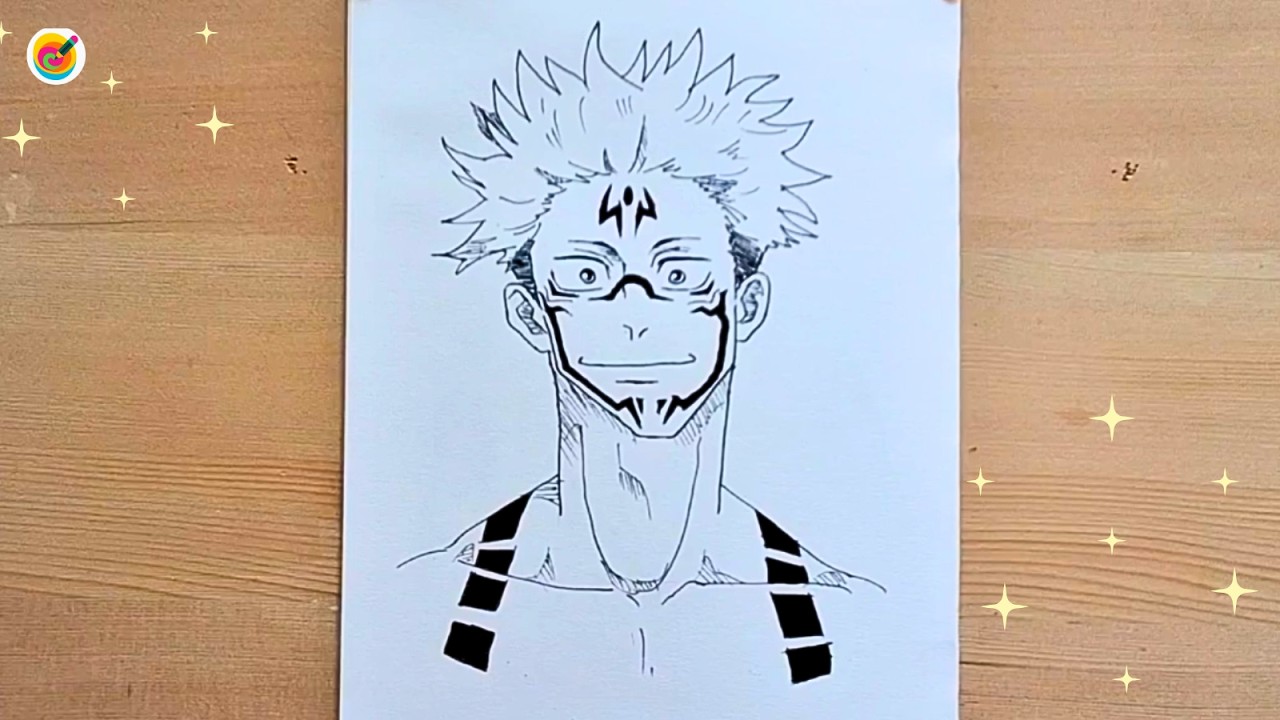 How to Draw Ryomen Sukuna | Easy Jujutsu Kaisen Anime Drawing