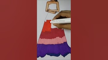 How to draw sequins gown/Fashion Illustration/SABA the Fashionist #shorts