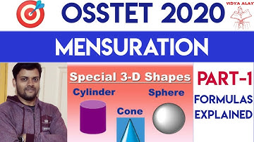 Osstet 2020 exam||osstet  mathematics class||mensuration (part-1)||#osstet2020#vidyaalaya