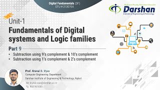 Subtraction using 9's & 10's complement, Subtraction using 1's & 2's complement | Unit-1 #9