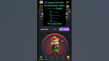 Hamster kombat daily cipher code today _24 August Hamster kombat daily cipher code today....
