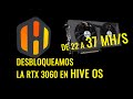 Desbloqueamos la RTX 3060 en HIVEOS de 22 a 37 mh/s