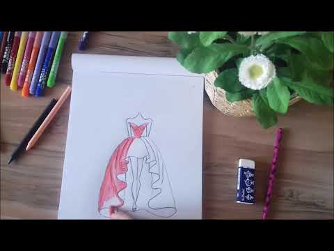 Как нарисовать платье карандашом