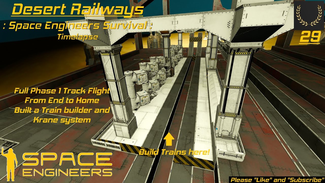 Space Engineers : 3D Printer for Trains + Ariel View : Desert Rail ...