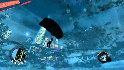 Skydiving under the map in Saint