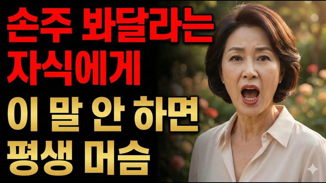 요즘 똑똑한 부모는 손주 돌보기 전에 무조건 '이 말' 합니다