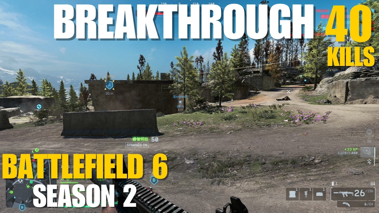 BATTLEFIELD 6 - BREAKTHROUGH 40KILLS FULL Gameplay! NEW MAP Contaminated (Hard Deck) Map Season 2!