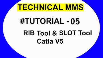 Catia learning video Rib Tool & Slot Tool #TUTORIAL 5