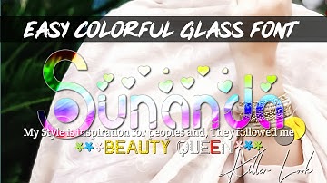 Easy Colorful Glass Font on Mobile || Ali Raza Editxx