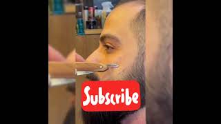 Hairstyle for the head and beard with keratin