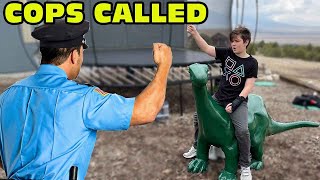 Kid Gets Arrested after Stealing A Sinclair Dinosaur From Gas Station!