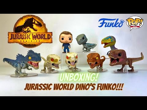 Unboxing Jurassic World Dominion Dinosaurs Funko Pop, Funko Pop Jurassic  World Dinosaurs
