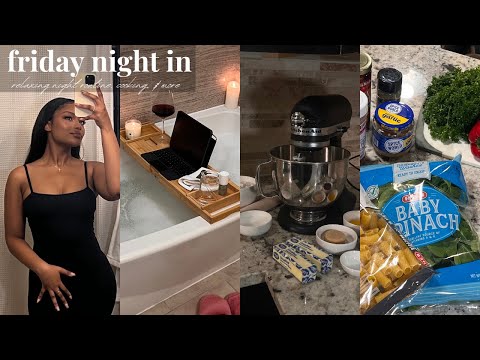 chill night time routine | unwind & spend a friday night in with me, baking, self care, & more