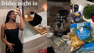 chill night time routine | unwind \& spend a friday night in with me, baking, self care, \& more