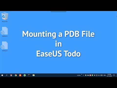 Mounting a PDB File in EaseUS Todo