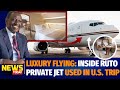 Exclusive access inside private jet ruto is using in us state visit owned by abu dhabi billionaire