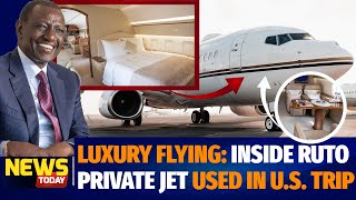 EXCLUSIVE ACCESS: Inside Private Jet Ruto is using In US State Visit, Owned by Abu Dhabi Billionaire