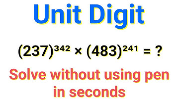 Number System | Find UNIT DIGIT or Cyclicity by JP Sir