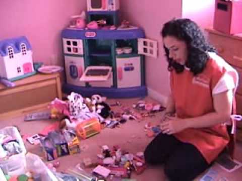 organizing little girl room