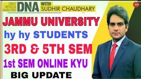 jammu University offline exam 3rd& 5th semester