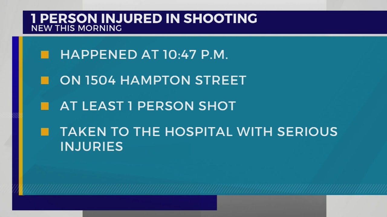 1 person 'seriously injured' in shooting on Hampton Street - YouTube
