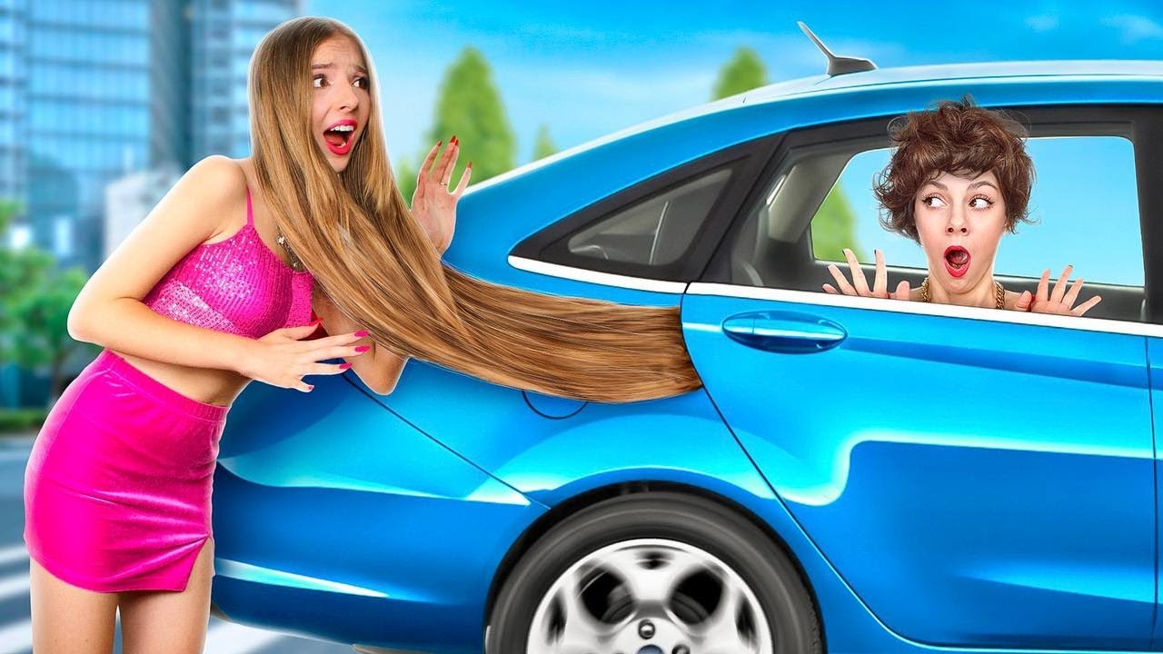 الشعر القصير مقابل الشعر الطويل ||  مواقف مضحكة مع الأظافر