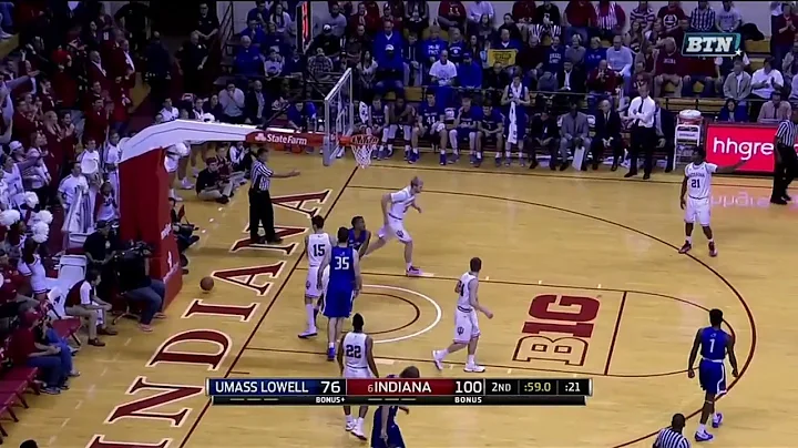 Tim Priller Scores to Give Indiana 100 Points vs. ...