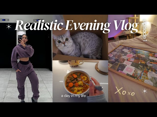 Realistic Evening Vlog 💕| Gym, Supplements, 2025 Vision Board!