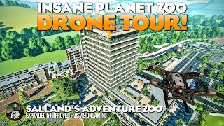 Cities Skylines in Planet Zoo Drone Tour! | Salland's Adventure Zoo | Planet Zoo Tour