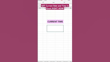 GET Current Date and Time in Excel RIGHT NOW! #excel #exceltips #exceltricks