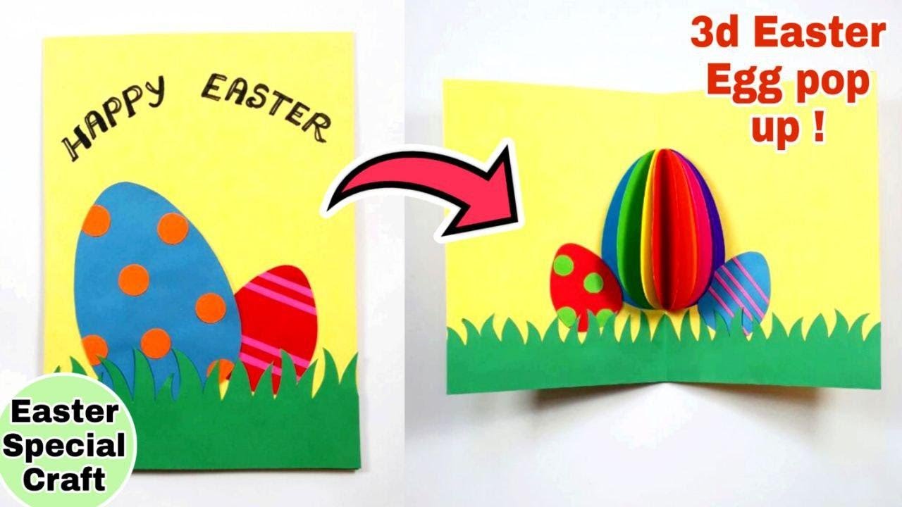 3D Easter Egg Pop Up Card | Easy Easter Craft Ideas | Easter Egg Card |  Easter Crafts - Youtube