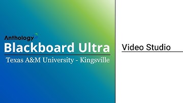 🎥 How to Use Video Studio in Blackboard Ultra | Step-by-Step Tutorial for Faculty