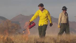 BYU students work with Utah County Fire Department to participate in a prescribed burn.