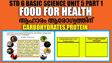 STD 6 Basic Science Unit5|Food For Health Part 1|Carbohydrates&Proteins|Kite Victers STD 6|Umakkutty