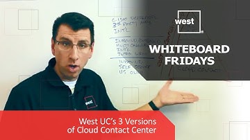 Whiteboard Fridays: West UC’s 3 Versions of Cloud Contact Center