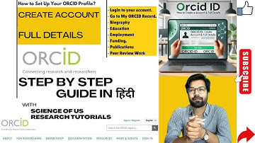 ORCID ID step by step guide to create account | ORCID explained in Hindi | Research tutorials |