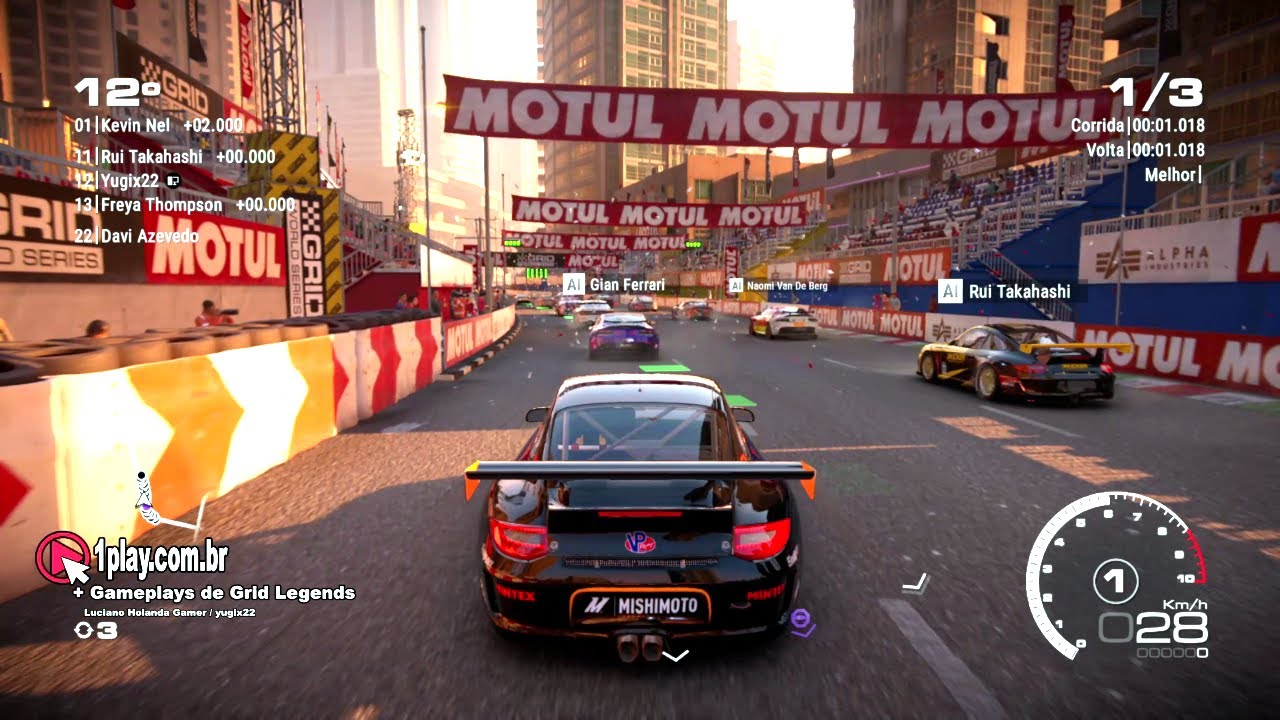 GRID Legends! PORSCHE 911 GT4 (HATTAN WAY / DUBAI [EMIRADOS ÁRABE] STAGE) CORRIDA!