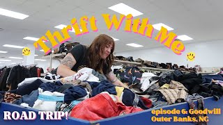 A Goodwill Store With Bins? ~ THRIFT WITH ME! ~ Thrifting Road Trip, OBX North Carolina