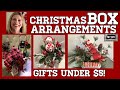 Christmas arrangement in a box | Dollar Tree DIY gift ideas | UNDER $5!