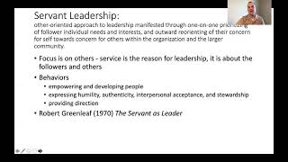 Servant Leadership Theory
