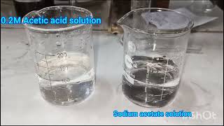 Preparation of Buffer solution of Glacial acetic acid and Sodium acetate solution and determine  PH