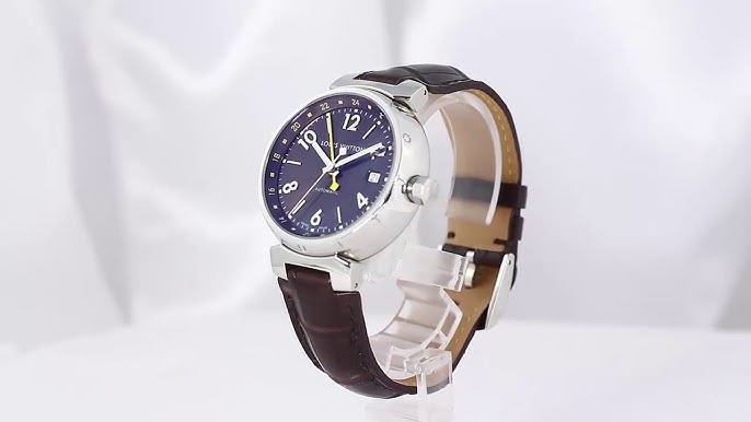 Louis Vuitton Tambour GMT Reveil Q1155 Alarm Automatic Men's Watch wit –  Blue Ribbon Rarities