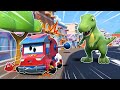 Help! SUPER SPIDER TRUCK HURT by DINOSAUR | Car Repair